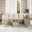 Havesofa Sæt Beige 55 x 55 x 37 cm polyrattan