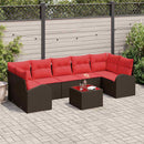 Havesofa Sæt Brun og Rød 55 x 55 x 37 cm polyrattan