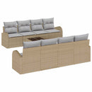 Havesofa Sæt Beige 55 x 55 x 37 cm polyrattan