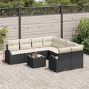 Havesofa Sæt Sort 55 x 55 x 37 cm polyrattan