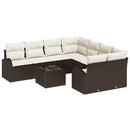 Havesofa Sæt Brun 55 x 55 x 37 cm polyrattan