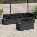 Havesofa Sæt 8 pcs polyrattan
