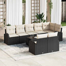Havesofa Sæt Sort og Cream 55 x 55 x 37 cm polyrattan