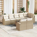 Havesofa Sæt 9 pcs polyrattan