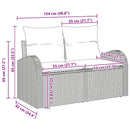 Havesofa Sæt 9 stk. Sort [Syntetisk]: Poly Rattan