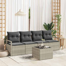 Sofa Sæt 5 pcs Lys grå og Mørk grå polyrattan