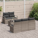 Sofa Sæt med pude 6 pcs Grå polyrattan