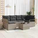 Sofa Sæt 7 pcs Lys grå og Mørk grå polyrattan