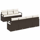 Sofa Sæt med pude 8 pcs Brun og Creme polyrattan