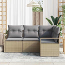 Sofa Sæt 4 stk. Beige polyrattan