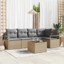 Sofa Sæt 6 stk. Beige polyrattan