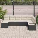 Sofa Sæt 8 stk. Sort polyrattan