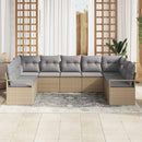 Sofa Sæt 7 stk. Beige polyrattan