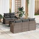 Sofa Sæt med pude med pude 6 pcs Grå polyrattan