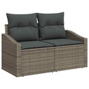 Sofa Sæt med pude med pude 6 pcs Grå polyrattan