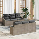 Sofa Sæt med pude med pude 7 pcs Grå polyrattan