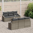 Sofa Sæt med pude med pude 7 pcs Grå polyrattan