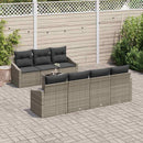 Sofa Sæt med pude med pude 8 pcs Grå polyrattan