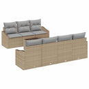 Sofa Sæt med pude med pude 8 pcs Beige og lys grå polyrattan