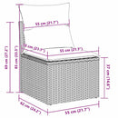 Sofa Sæt 5 stk. Sort polyrattan