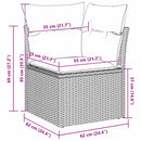 Sofa Sæt 7 stk. Sort polyrattan