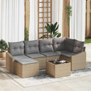Sofa Sæt 7 stk. Beige polyrattan