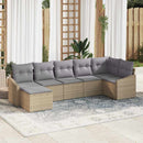 Sofa Sæt 7 stk. Beige polyrattan
