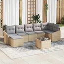 Sofa Sæt 8 stk. Beige polyrattan