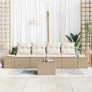 Sofa Sæt med pude med pude 5 pcs Beige og creme polyrattan