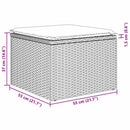 Havesofa Sæt med pude 5 pcs Sort polyrattan