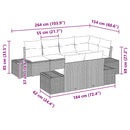 Havesofa Sæt 7 stk. Sort og Cream polyrattan