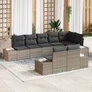 Havesofa Sæt med pude 8 pcs Grå polyrattan
