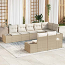 Havesofa Sæt med pude 8 pcs Beige og creme polyrattan