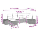 Havesofa Sæt 6 stk. Sort og Cream polyrattan