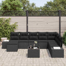 Havesofa Sæt med pude 9 pcs polyrattan
