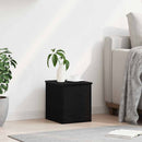 Opbevaringskasse Sort eg 30 x 35 x 35 cm Konstrueret træ
