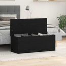 Opbevaringskasse Sort eg 90 x 35 x 35 cm Konstrueret træ