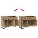 Sideboard med skuffe Artisan Egetræ 97 x 32,5 x 74,5 cm