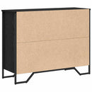 Sideboard med skuffe Sort eg 97 x 32,5 x 74,5 cm