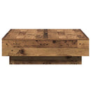 Sofabord Gammelt træ 90 x 90 x 28 cm Konstrueret træ