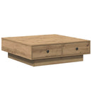 Sofabord Artisan Egetræ 90 x 90 x 28 cm Konstrueret træ