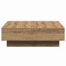 Sofabord Artisan Egetræ 90 x 90 x 28 cm Konstrueret træ