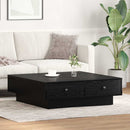Sofabord Sort eg 90 x 90 x 28 cm Konstrueret træ