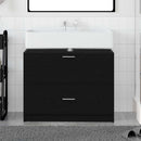 Badeværelsesskab Sort eg 78 x 37 x 59 cm Konstrueret træ
