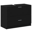 Badeværelsesskab Sort eg 78 x 37 x 59 cm Konstrueret træ