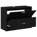 Badeværelsesskab Sort eg 78 x 37 x 59 cm Konstrueret træ