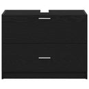 Badeværelsesskab Sort eg 78 x 37 x 59 cm Konstrueret træ