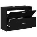 Badeværelsesskab Sort eg 78 x 37 x 59 cm Konstrueret træ