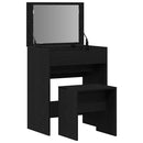 Makeupbord med skuffe Sort eg 60 x 40 x 75 cm Konstrueret træ