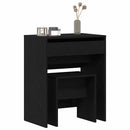 Makeupbord med skuffe Sort eg 60 x 40 x 75 cm Konstrueret træ